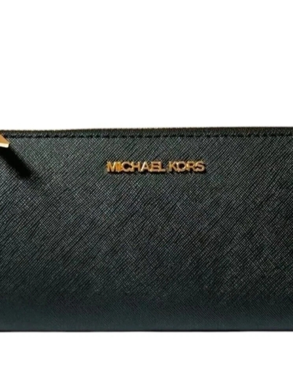 Michael Kors Black Wallet with Gold Logo Accent